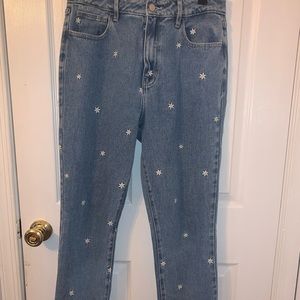 PACSUN embroidered mom jeans- size 29